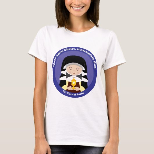 St. Clare von Assisi T-Shirt (Vorderseite)