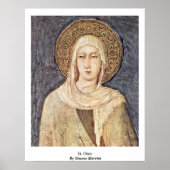 St. Clare von Simone Martini Poster (Vorne)