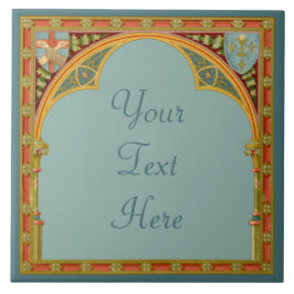 St. Clare's Trefoil Arch (SAU 27) Keramik Tile 3 Fliese