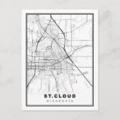 St Cloud Map Postkarte (Vorderseite)