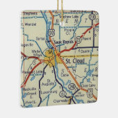 St. Cloud MN Vintage Karte Keramikornament (Rechts)