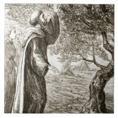 St. Columba ändert bittere Frucht in Bonbon, von Fliese (Vorderseite)