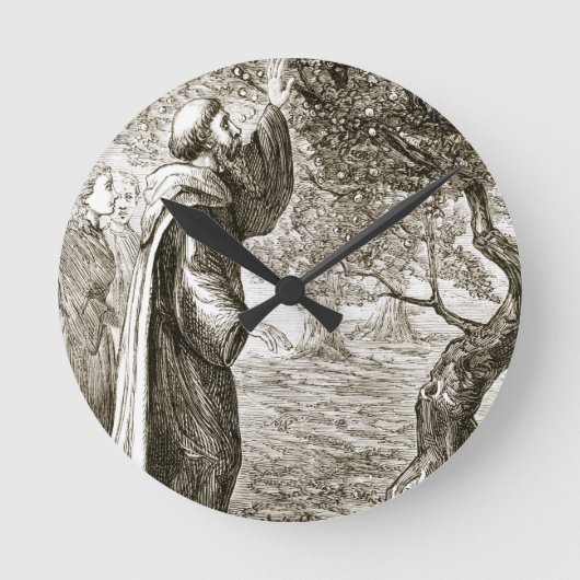St. Columba changes bitter fruit into sweet, from Runde Wanduhr (Vorderseite)