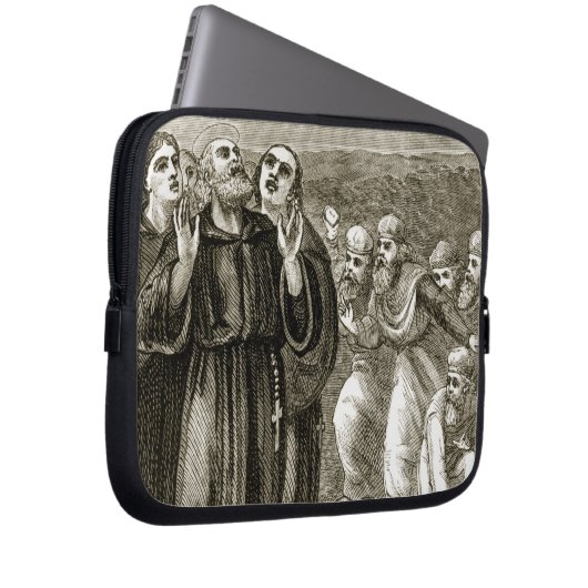 St. Columba, der und angegriffen durch die Druiden Laptopschutzhülle (Vorne Rechts)