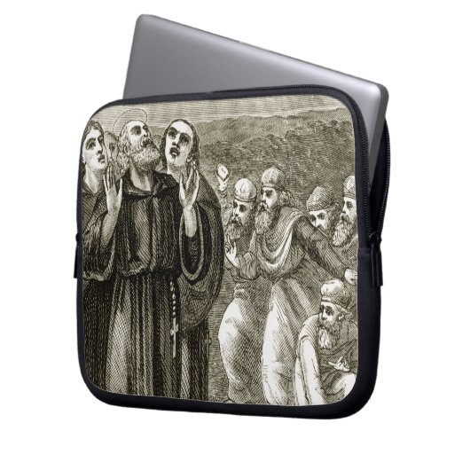 St. Columba, der und angegriffen durch die Druiden Laptopschutzhülle (Vorderseite Links)