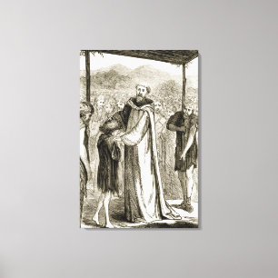 St. Columba segnet einen wilden Jungen aus 'The Tr Leinwanddruck