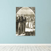 St. Columba sinng, and attacked by the Druids, Leinwanddruck (Insitu (Holzboden))