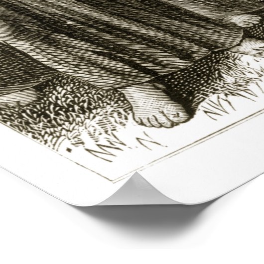 St. Columba sinng, and attacked by the Druids, Poster (Ecke)