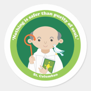 St. Columban Runder Aufkleber