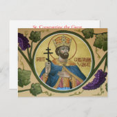 St. Constantine the Great Prayer Card Postkarte (Vorne/Hinten)