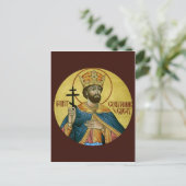St. Constantine the Great Prayer Card Postkarte (Stehend Vorderseite)