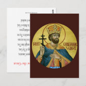 St. Constantine the Great Prayer Card Postkarte (Vorne/Hinten)