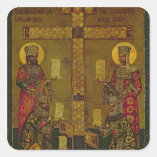 St. Constantine und St. Helena Quadratischer Aufkleber
