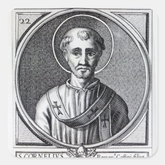 St. Cornelius Quadratischer Aufkleber (Vorderseite)