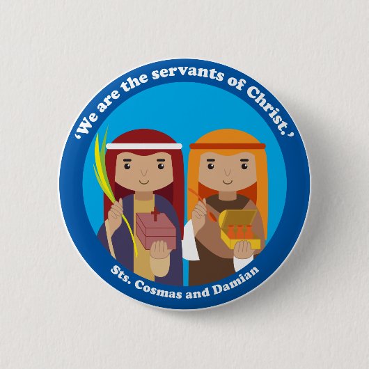 St. Cosmas und Damian Button (Vorderseite)