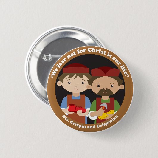 St. Crispin und Crispinian Button (Vorne & Hinten)