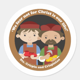 St. Crispin und Crispinian Runder Aufkleber