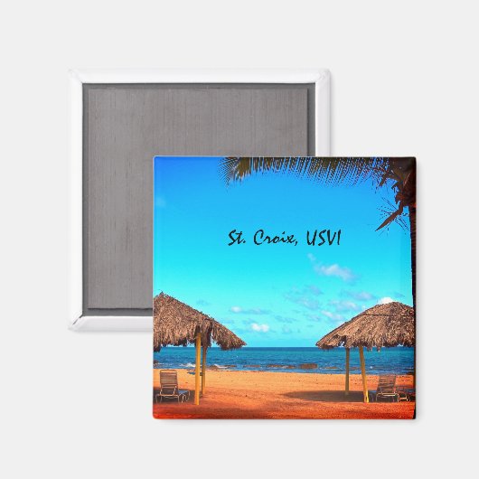 St. Croix Beach Szene Magnet (Vorderseite/Rückseite)