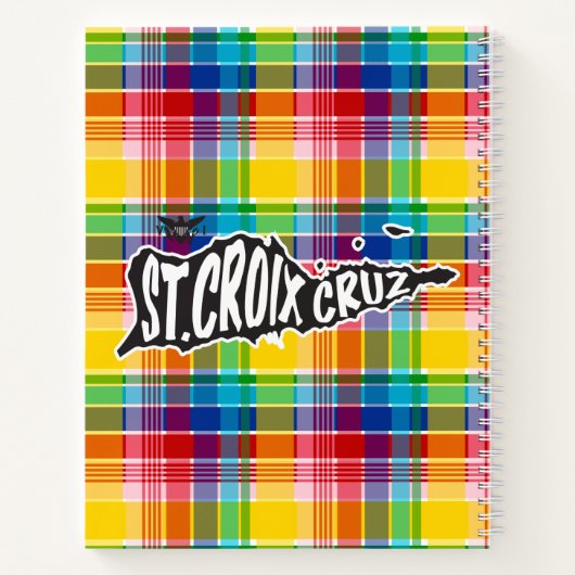 St. Croix "Cruz" Jungfrau Islands, Madras Notizblock (Rückseite)