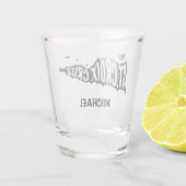 St. Croix, Cruz, Jungfrau Schnapsglas (Rückseite)