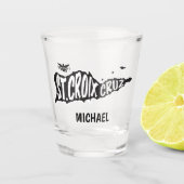 St. Croix, Cruz, Jungfrau Schnapsglas (Vorderseite)