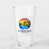 St. Croix Falls Wisconsin Scenic River & Klippen Glas (Vorderseite)