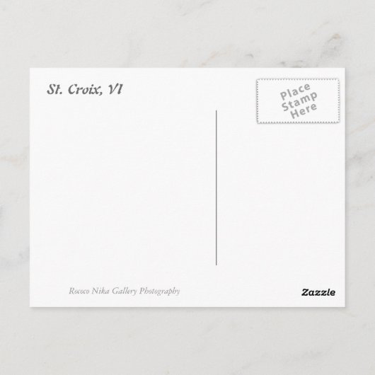 St. Croix, Jungfrau Island Postkarte (Rückseite)