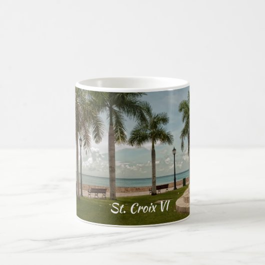 St. Croix Jungfrau Islands Tropical Palms Beach Kaffeetasse (Mittel)