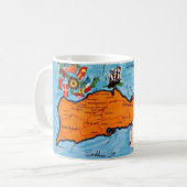 St Croix Karte Postkarten Tasse (Vorderseite Links)