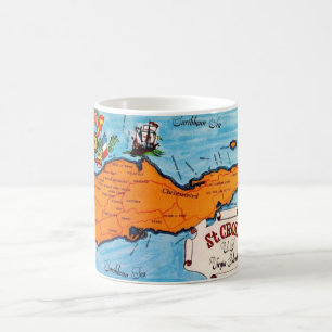 St Croix Karte Postkarten Tasse