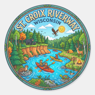 St. Croix National Scenic Riverway Wisconsin Runder Aufkleber
