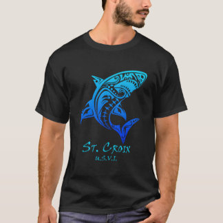St. Croix Usvi Stammes-Hai-Urlaub T-Shirt