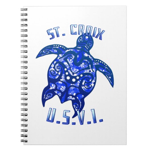 St Croix USVI Vacation Tribal Turtle Notizblock (Vorderseite)
