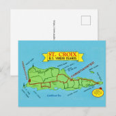 St Croix Vintage Postkarte (Vorne/Hinten)