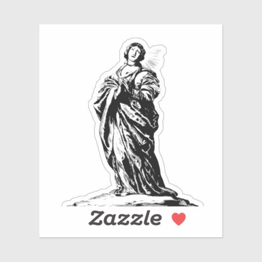 St. Cunera von Rhenen Jungfrau und Märtyrer Aufkleber (Blatt)