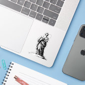 St. Cunera von Rhenen Jungfrau und Märtyrer Aufkleber (Laptop mit iPhone)