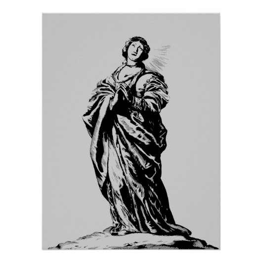 St. Cunera von Rhenen Jungfrau und Märtyrer Poster (Vorderseite)