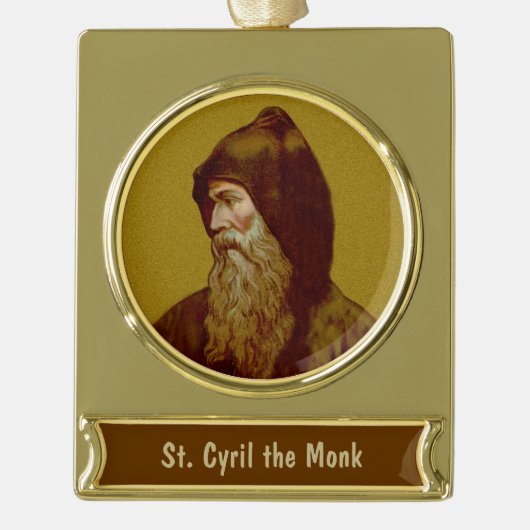 St. Cyril the Monk (M 002) Banner-Ornament Gold (Vorderseite)