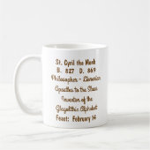 St. Cyril the Monk (M 002) Tasse Kaffee #1c (Links)