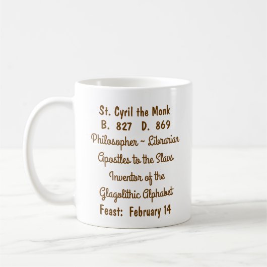 St. Cyril the Monk (M 002) Tasse Kaffee #1c (Links)