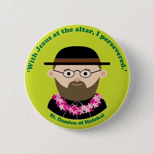 St. Damien von Molokai Button (Vorderseite)