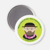 St. Damien von Molokai Magnet (Vorderseite/Rückseite)