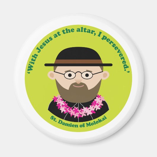 St. Damien von Molokai Magnet (Vorne)