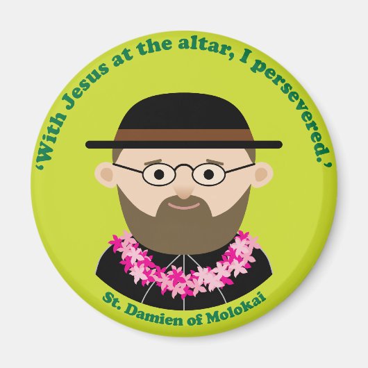 St. Damien von Molokai Magnet (Vorne)