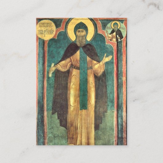 St. Daniel of Moscow Orthodox Prayer Card Platzkarte (Vorderseite)