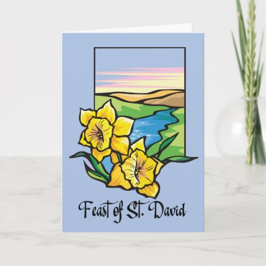 St. David Daffodils Fest mit freiem Himmel Karte (Vorderseite)