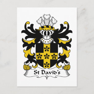 St-David-Familienwappen Postkarte