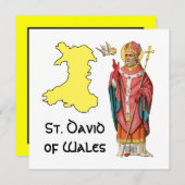 St. David of Wales (P 001) mit Kontur Karte (Vorne/Hinten)