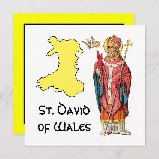 St. David of Wales (P 001) mit Kontur Karte (Vorne/Hinten)