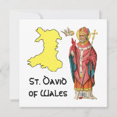 St. David of Wales (P 001) mit Kontur Karte (Vorderseite)